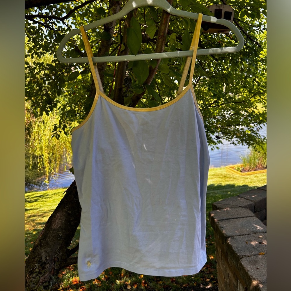 Ralph Lauren pastel blue & yellow tank top!
